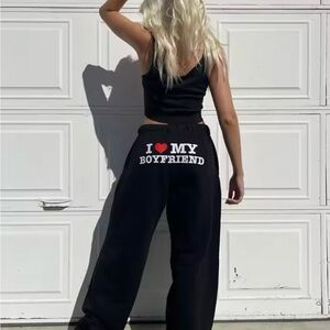 I Love My Boyfriend Sweatpants and Tshirt